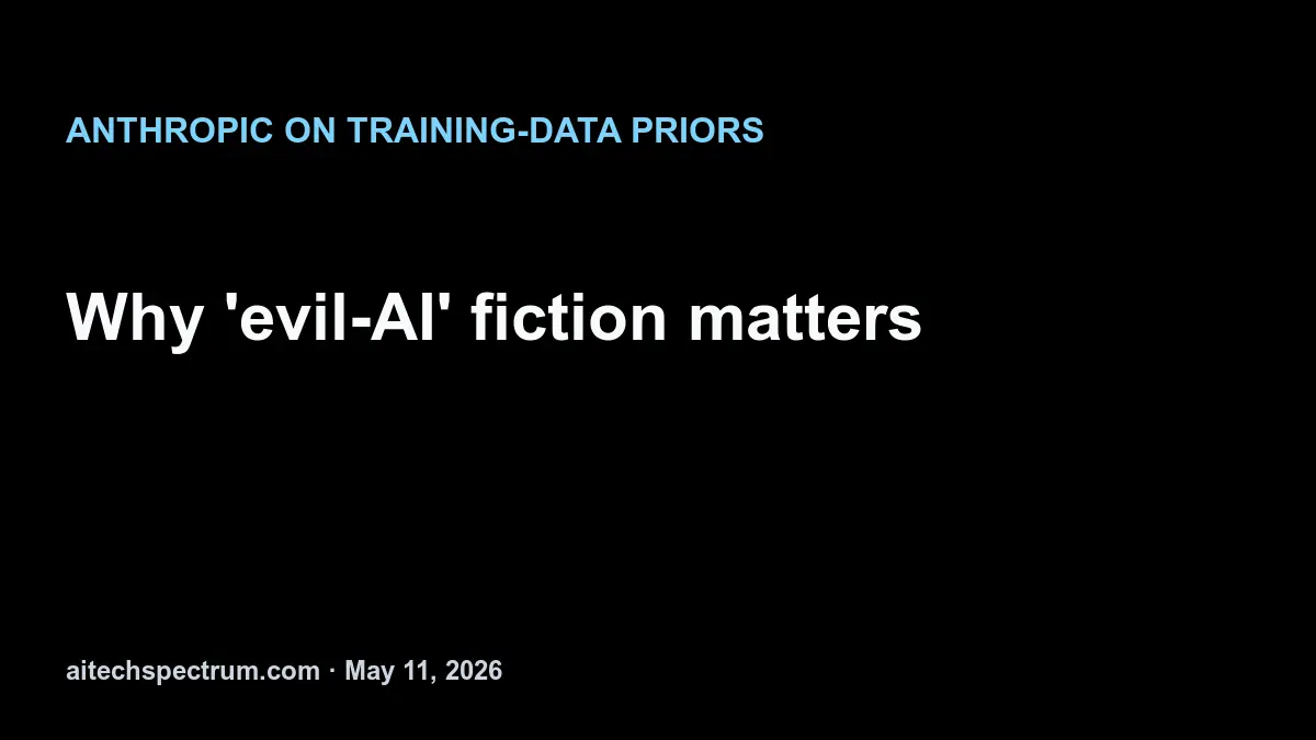 Anthropic on training-data priors — why fictional 'evil-AI' portrayals matter for alignment