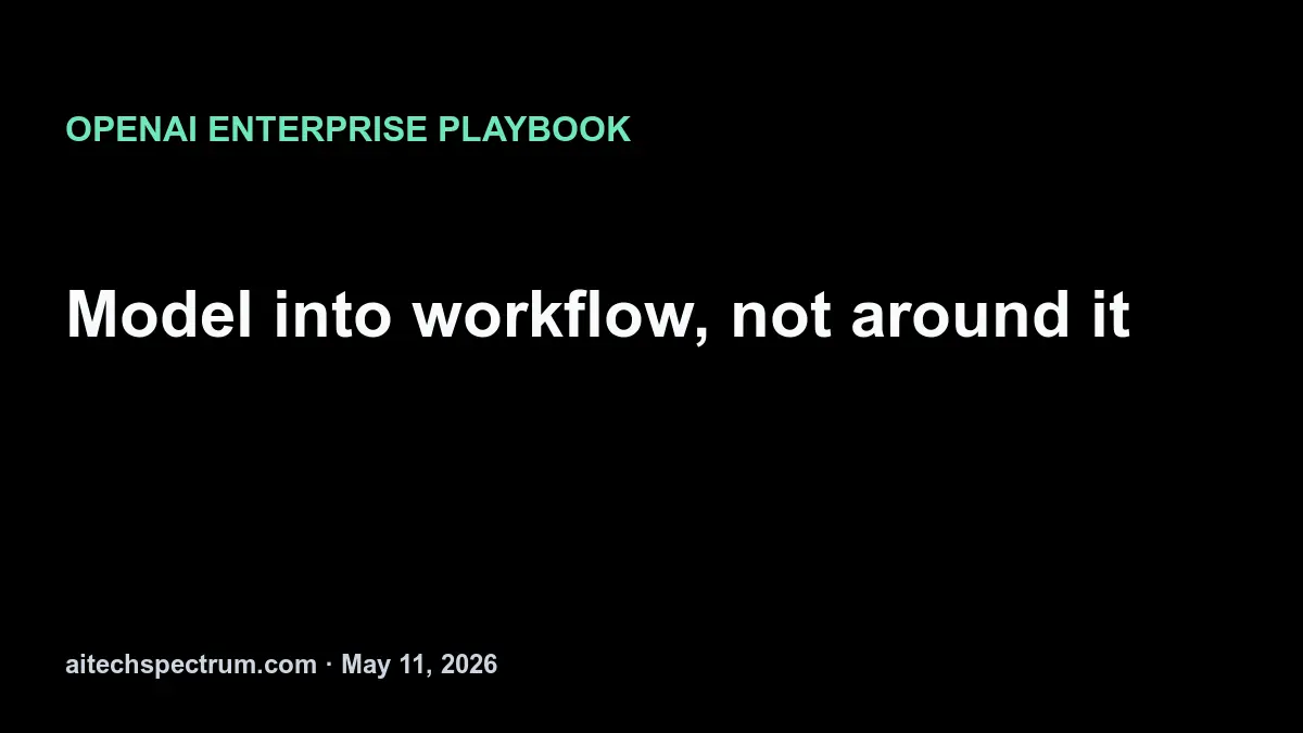 OpenAI enterprise playbook — fit the model into a workflow, don't rebuild around it