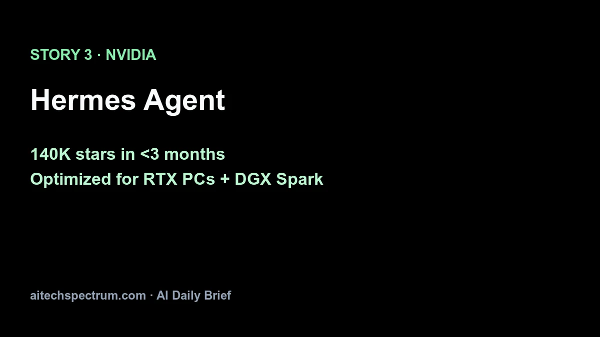NVIDIA Hermes Agent — open-source self-improving agent framework optimized for RTX PCs and DGX Spark workstations
